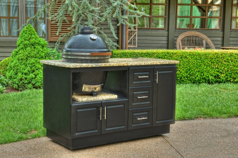 Select Outdoor Kitchens Osage Island with a Classic Kamado Joe Grill