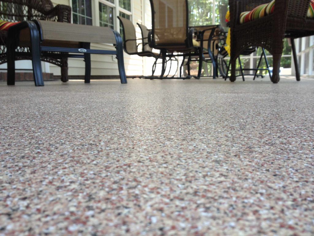 Small concrete screened-in porch photo in Other by User | Outdoor Photos | Porch | Landscaping | Landscape Design | Outdoor Living Space | Porch Design Ideas | Outdoor Living Space Ideas | Backyard Design