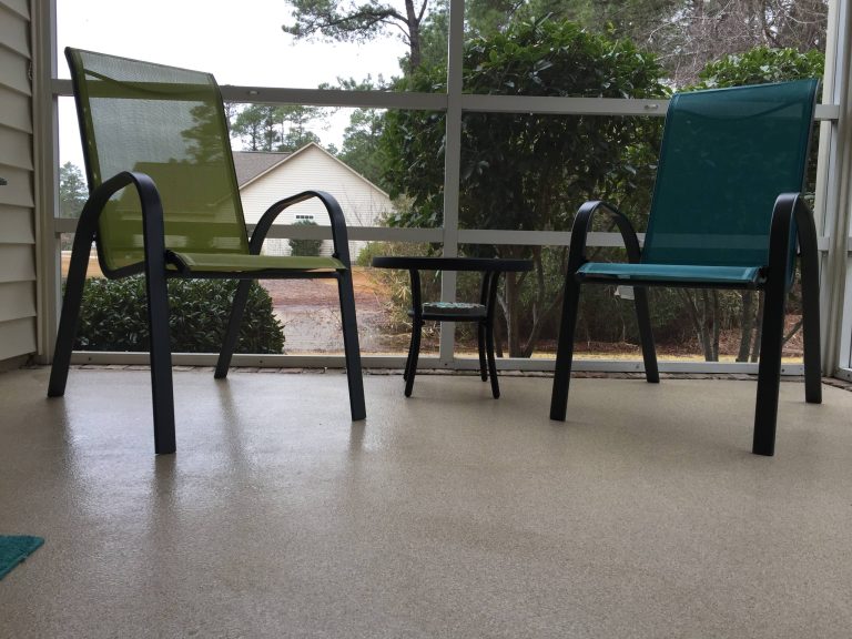 Small minimalist concrete screened-in porch photo in Other by User | Outdoor Photos | Porch | Landscaping | Landscape Design | Outdoor Living Space | Porch Design Ideas | Outdoor Living Space Ideas | Backyard Design