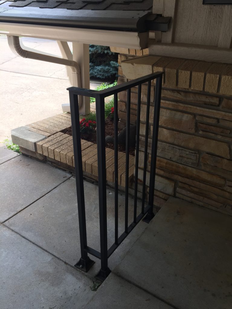 Small trendy concrete front porch photo in Wichita by The Best Home Guys | Outdoor Photos | Porch | Landscaping | Landscape Design | Outdoor Living Space | Porch Design Ideas | Outdoor Living Space Ideas | Backyard Design