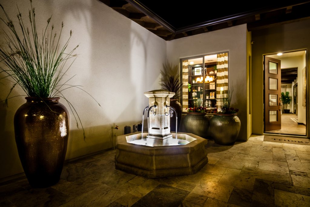 Small trendy stone porch idea in Phoenix by Nick Gage | Outdoor Photos | Porch | Landscaping | Landscape Design | Outdoor Living Space | Porch Design Ideas | Outdoor Living Space Ideas | Backyard Design