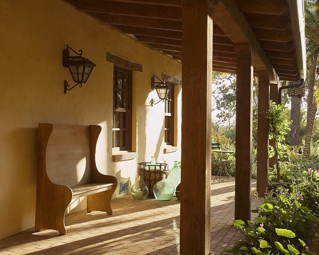 Southwest front porch photo in Santa Barbara by DD Ford Construction | Outdoor Photos | Porch | Landscaping | Landscape Design | Outdoor Living Space | Porch Design Ideas | Outdoor Living Space Ideas | Backyard Design