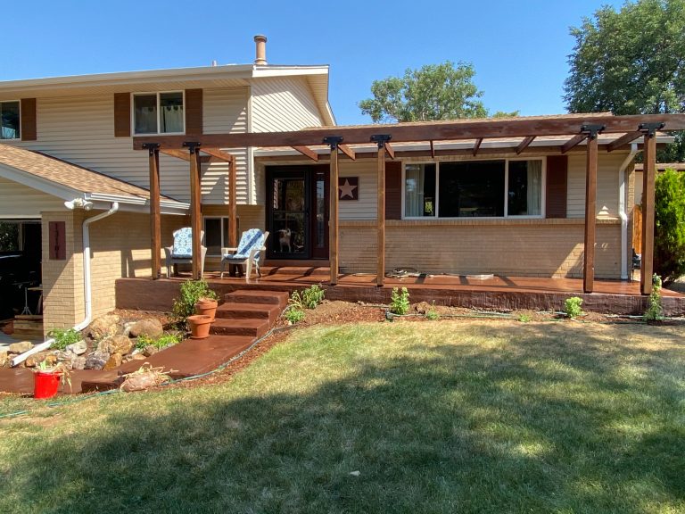 Southwest porch idea in Denver by MAO Designs, Aurora, Colorado | Outdoor Photos | Porch | Landscaping | Landscape Design | Outdoor Living Space | Porch Design Ideas | Outdoor Living Space Ideas | Backyard Design