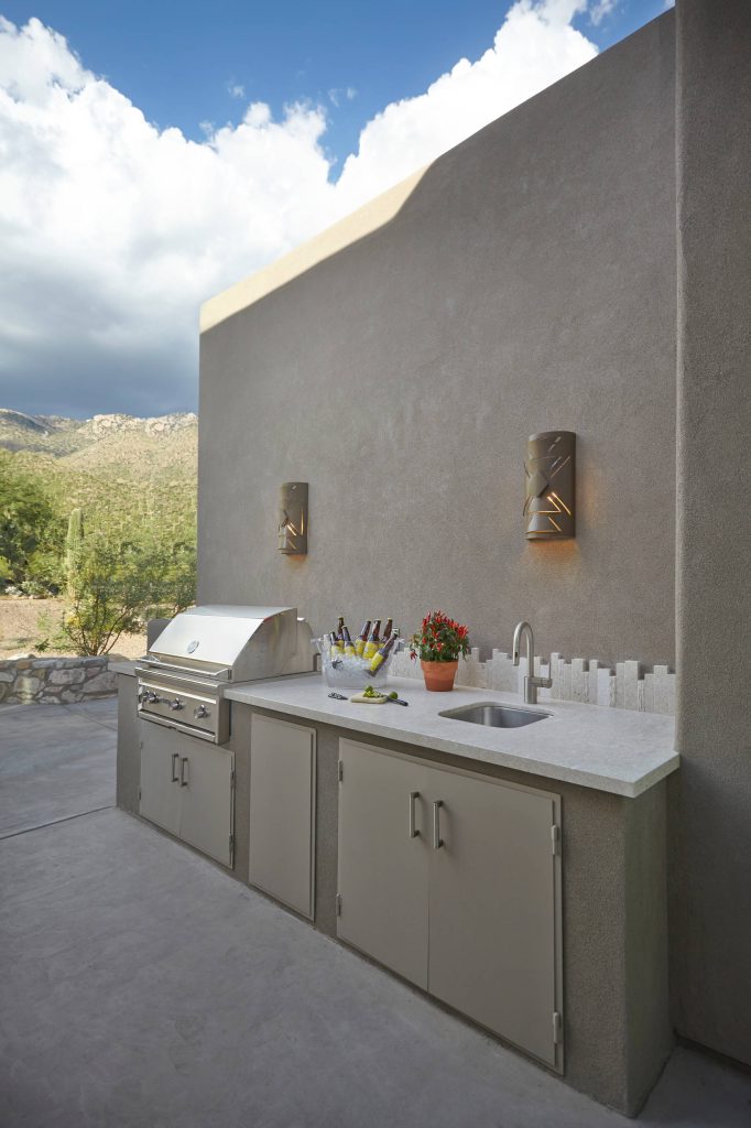 Southwestern Transitional Outdoor Grilling Station