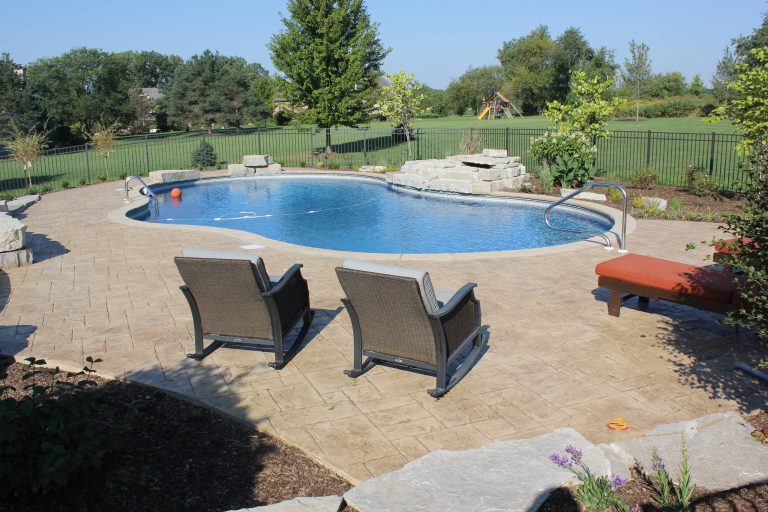 Stamped Concrete Pool Deck