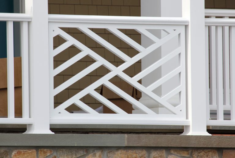 Tapered PVC Column Wraps, Custom Railings, & Pergola