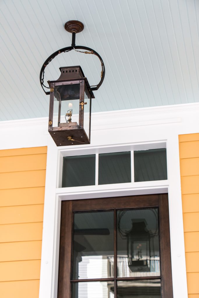 The Front Light gas lantern is the signature emblem we gift every homeowner as a sign of hospitality from us to their guests.