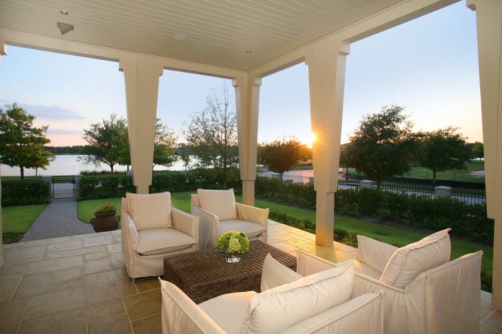 The architect had this view of the lake in mind when designing this home.