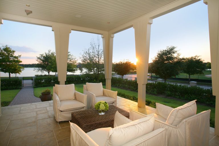 The architect had this view of the lake in mind when designing this home.