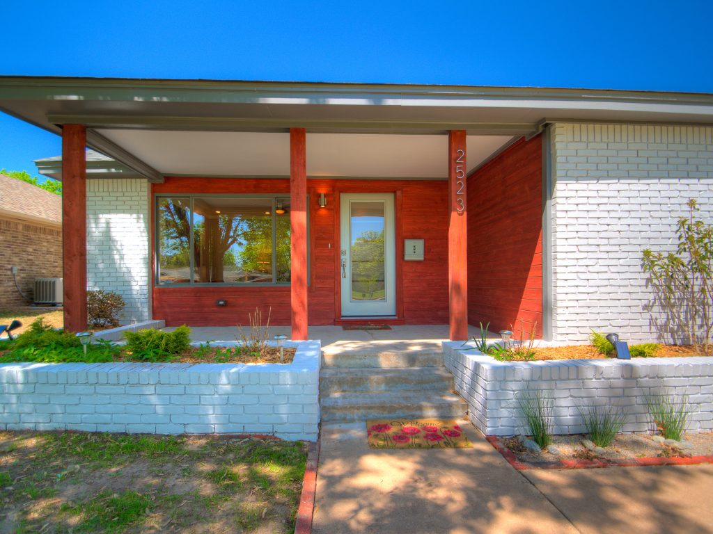 The front porch was given a facelift with all new cedar siding and posts.