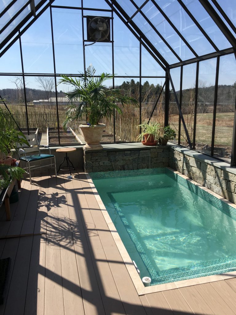 The indoor spa is as lovely and relaxing in March as it is in November or January. Photo: Rebecca Lindenmeyr