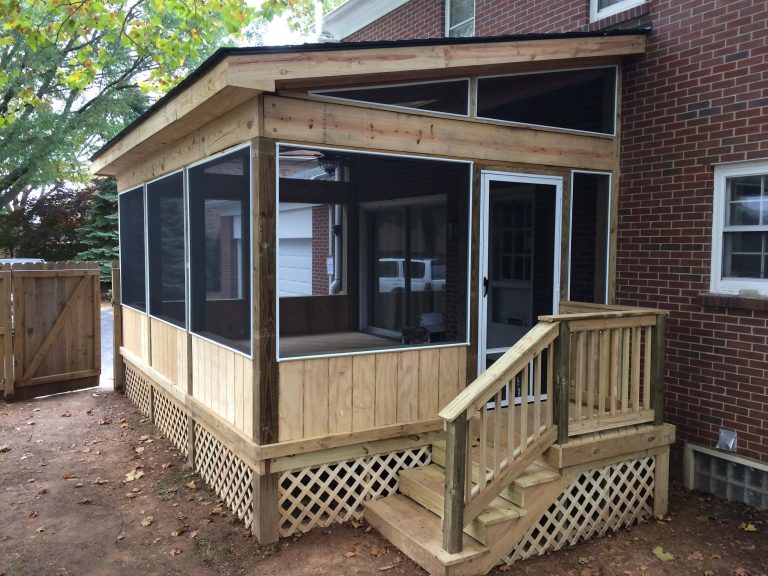 This customer wanted a nice screened porch for their backyard.
