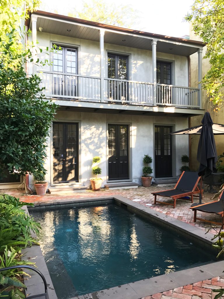 This is a recently finished guest house behind a historically significant 1830's Creole townhouse.