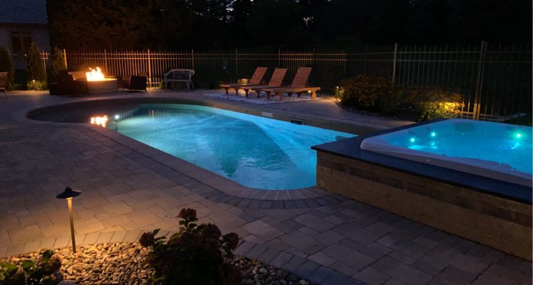 This is a view of the space facing Northwest at night- highlighting the lighting.