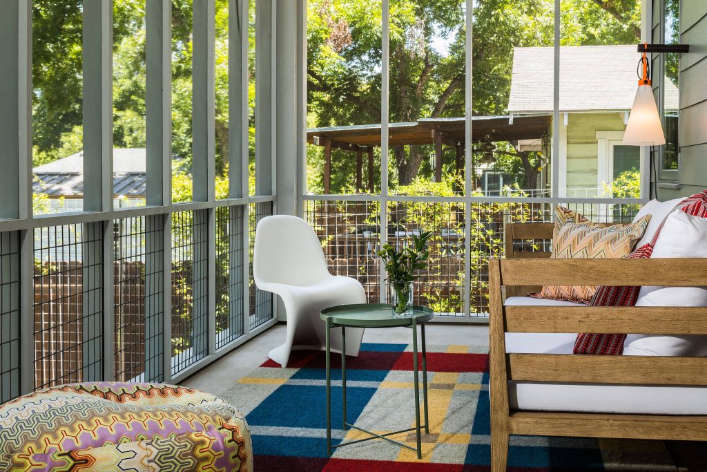 This is an example of a 1950s screened-in porch design in Austin. by RisherMartin Fine Homes | Outdoor Photos | Porch | Landscaping | Landscape Design | Outdoor Living Space | Porch Design Ideas | Outdoor Living Space Ideas | Backyard Design