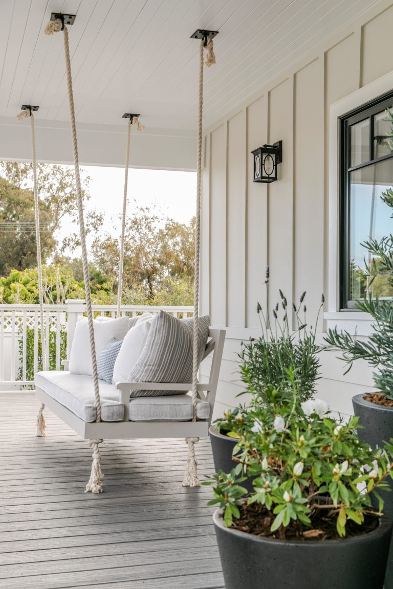 This is an example of a coastal front porch design in San Diego. by Tracy Lynn Studio | Outdoor Photos | Porch | Landscaping | Landscape Design | Outdoor Living Space | Porch Design Ideas | Outdoor Living Space Ideas | Backyard Design