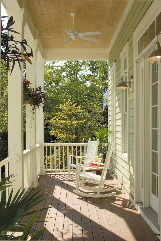 This is an example of a coastal porch design in Wilmington with decking and a roof extension. by Tongue & Groove Design+Build By Mark Batson | Outdoor Photos | Porch | Landscaping | Landscape Design | Outdoor Living Space | Porch Design Ideas | Outdoor Living Space Ideas | Backyard Design