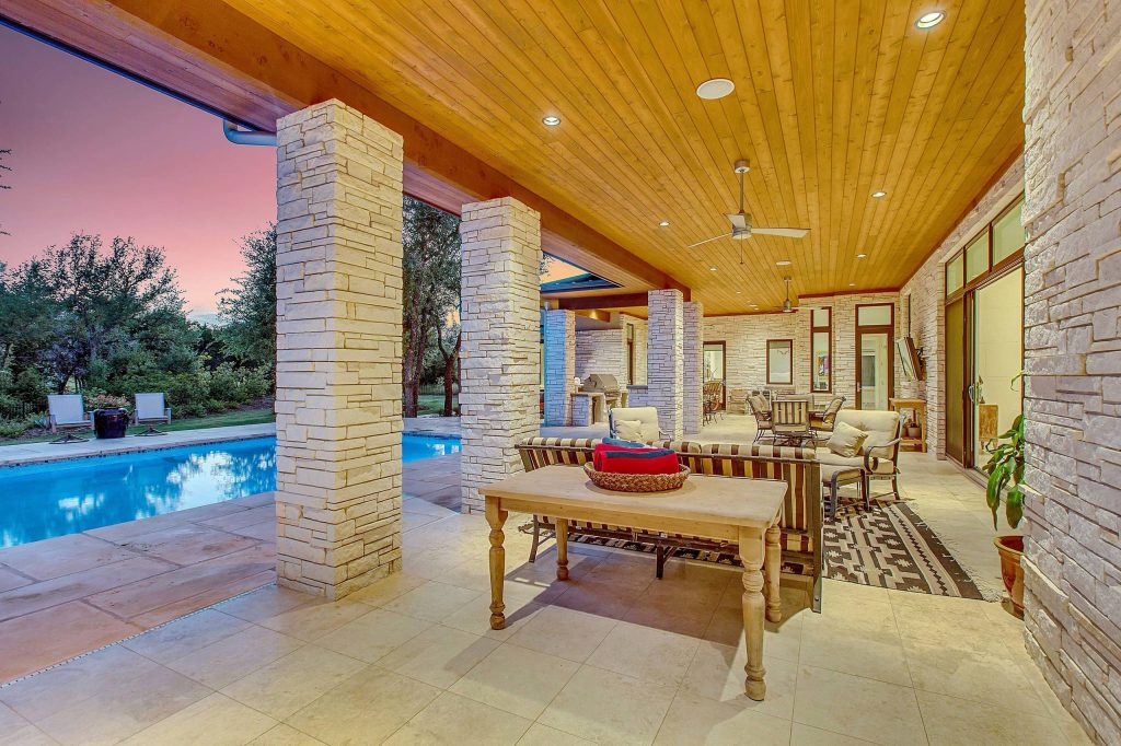 This is an example of a contemporary porch design in Austin. by Weston Scott Design | Outdoor Photos | Porch | Landscaping | Landscape Design | Outdoor Living Space | Porch Design Ideas | Outdoor Living Space Ideas | Backyard Design