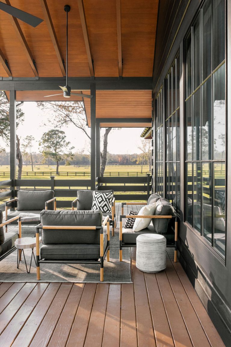 This is an example of a country back porch design in Charleston with decking and a roof extension. by Anne Architecture | Outdoor Photos | Porch | Landscaping | Landscape Design | Outdoor Living Space | Porch Design Ideas | Outdoor Living Space Ideas | Backyard Design