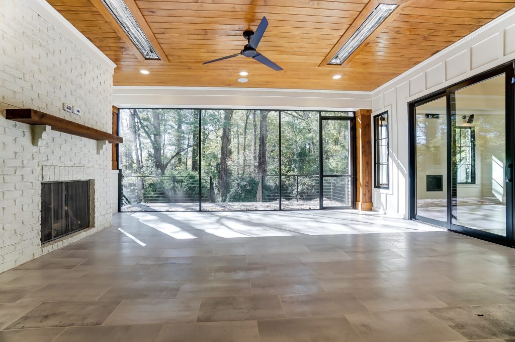 This is an example of a country porch design in Charlotte. by Linnane Homes | Outdoor Photos | Porch | Landscaping | Landscape Design | Outdoor Living Space | Porch Design Ideas | Outdoor Living Space Ideas | Backyard Design