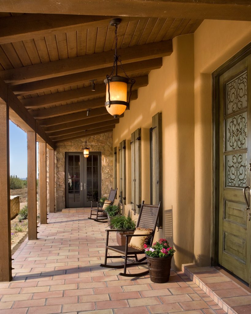 This is an example of a country porch design in Phoenix. by J.Moffatt+Associates, Inc. | Outdoor Photos | Porch | Landscaping | Landscape Design | Outdoor Living Space | Porch Design Ideas | Outdoor Living Space Ideas | Backyard Design