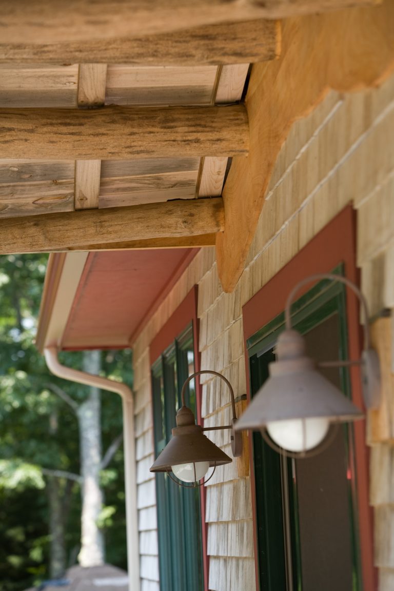 This is an example of a country porch design in Portland Maine. by Timber Frames by R A Krouse | Outdoor Photos | Porch | Landscaping | Landscape Design | Outdoor Living Space | Porch Design Ideas | Outdoor Living Space Ideas | Backyard Design