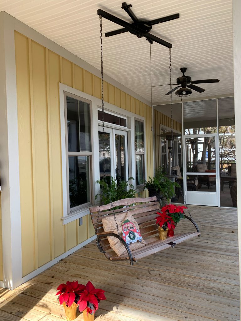 This is an example of a farmhouse porch design in Charleston. by SwivelSwing LLC | Outdoor Photos | Porch | Landscaping | Landscape Design | Outdoor Living Space | Porch Design Ideas | Outdoor Living Space Ideas | Backyard Design