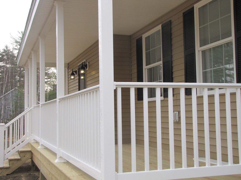 This is an example of a farmhouse porch design in Manchester. by Jambco Construction | Outdoor Photos | Porch | Landscaping | Landscape Design | Outdoor Living Space | Porch Design Ideas | Outdoor Living Space Ideas | Backyard Design