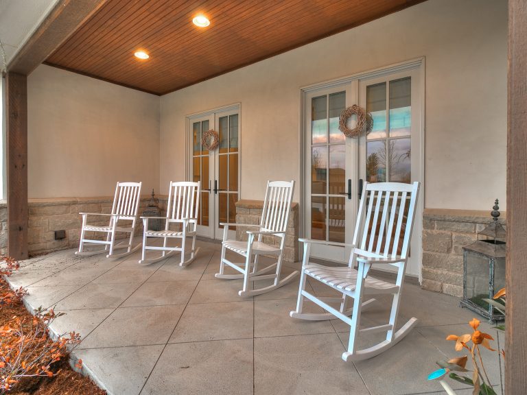 This is an example of a farmhouse porch design in Oklahoma City. by Chad Hemphill Construction | Outdoor Photos | Porch | Landscaping | Landscape Design | Outdoor Living Space | Porch Design Ideas | Outdoor Living Space Ideas | Backyard Design