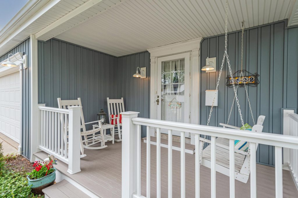 This is an example of a front porch design in Chicago. by OnDeck | Outdoor Photos | Porch | Landscaping | Landscape Design | Outdoor Living Space | Porch Design Ideas | Outdoor Living Space Ideas | Backyard Design