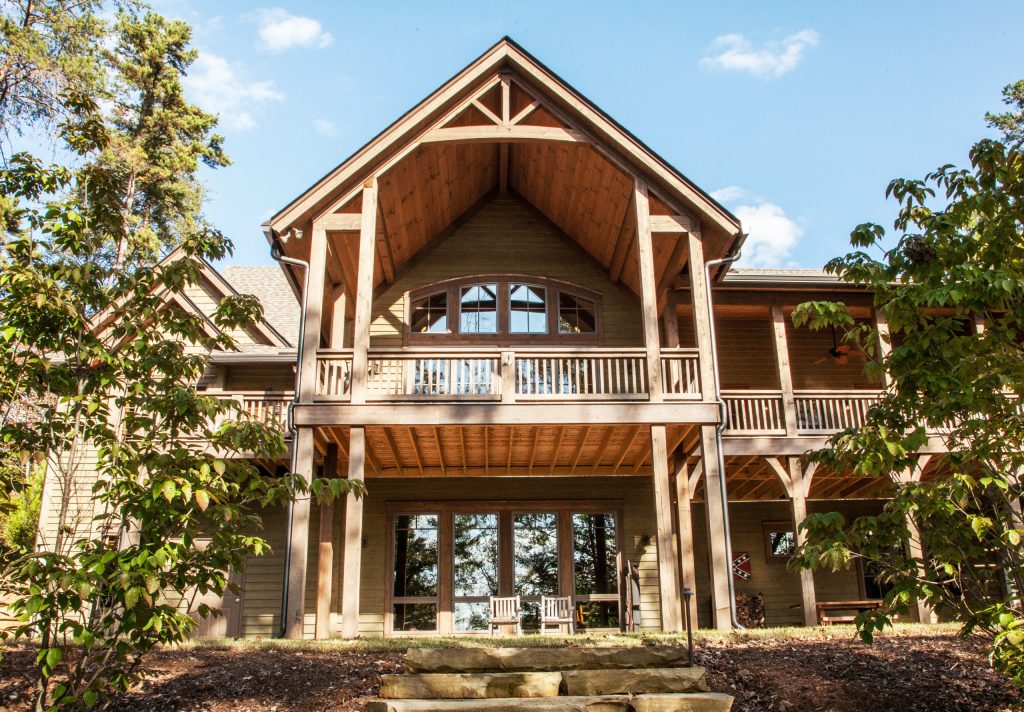 This is an example of a huge craftsman back porch design in Other with decking and a roof extension. by Alair Homes Clemson | Outdoor Photos | Porch | Landscaping | Landscape Design | Outdoor Living Space | Porch Design Ideas | Outdoor Living Space Ideas | Backyard Design
