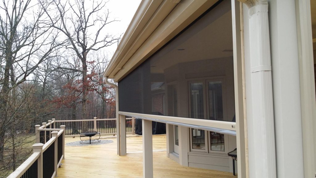 This is an example of a large craftsman screened-in back porch design in Louisville with a roof extension and decking. by Screens of Kentucky, LLC | Outdoor Photos | Porch | Landscaping | Landscape Design | Outdoor Living Space | Porch Design Ideas | Outdoor Living Space Ideas | Backyard Design