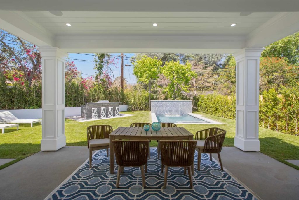 This is an example of a large porch design in Other with decking and a roof extension. by feoktistov_architect | Outdoor Photos | Porch | Landscaping | Landscape Design | Outdoor Living Space | Porch Design Ideas | Outdoor Living Space Ideas | Backyard Design