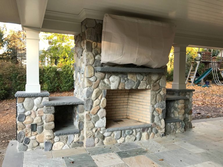This is an example of a large traditional tile porch design in New York with a roof extension. by Paredes-Grube Architecture | Outdoor Photos | Porch | Landscaping | Landscape Design | Outdoor Living Space | Porch Design Ideas | Outdoor Living Space Ideas | Backyard Design