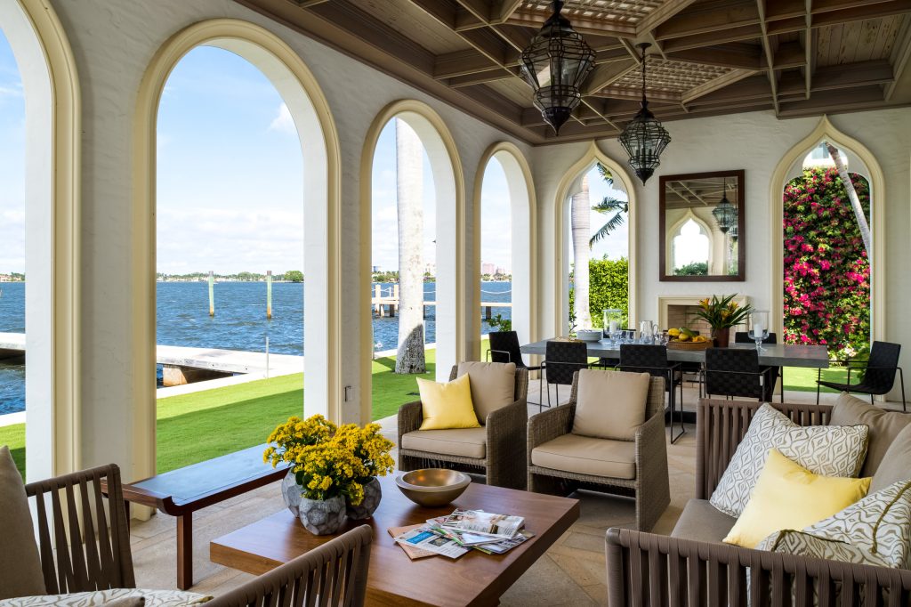 This is an example of a mediterranean porch design in Miami. by CÚRE & PENABAD | Outdoor Photos | Porch | Landscaping | Landscape Design | Outdoor Living Space | Porch Design Ideas | Outdoor Living Space Ideas | Backyard Design