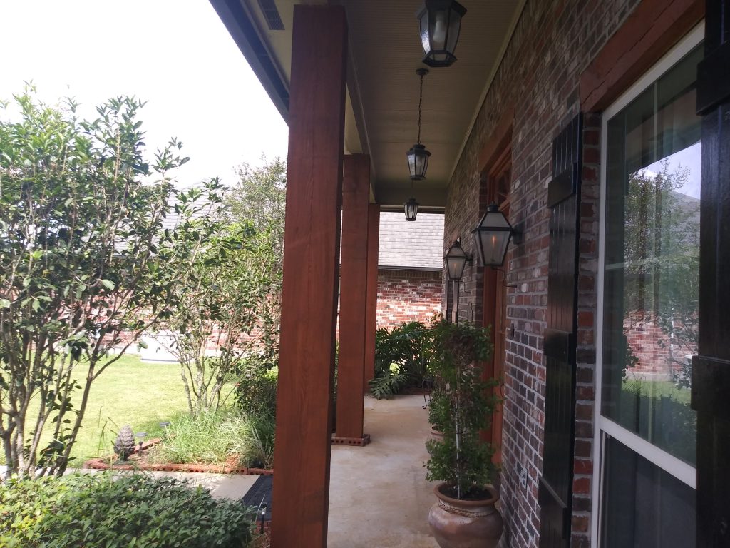 This is an example of a mediterranean porch design in New Orleans. by The Domino Administrative Services Company, Inc. ( | Outdoor Photos | Porch | Landscaping | Landscape Design | Outdoor Living Space | Porch Design Ideas | Outdoor Living Space Ideas | Backyard Design