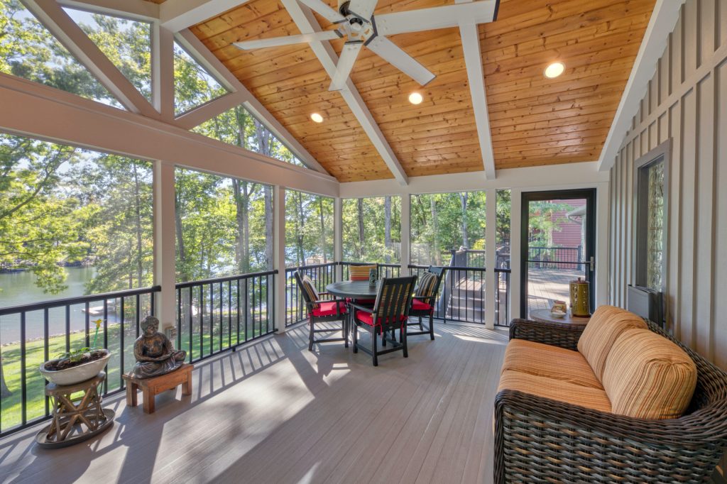 This is an example of a mid-century modern porch design in Other. by Bruce Richey, Architect, AIA, LEED AP BD+C | Outdoor Photos | Porch | Landscaping | Landscape Design | Outdoor Living Space | Porch Design Ideas | Outdoor Living Space Ideas | Backyard Design