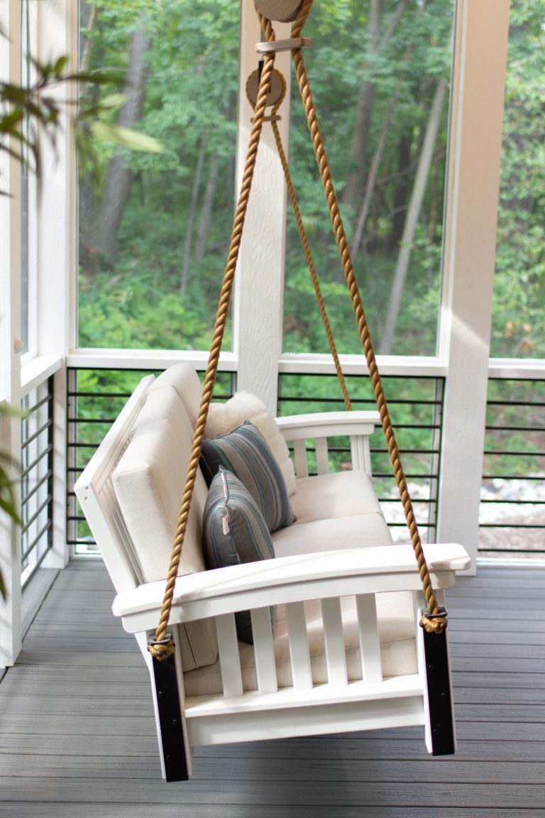 This is an example of a mid-sized coastal screened-in back porch design in Chicago with decking and a roof extension. by J. Scott Builders, Inc. | Outdoor Photos | Porch | Landscaping | Landscape Design | Outdoor Living Space | Porch Design Ideas | Outdoor Living Space Ideas | Backyard Design