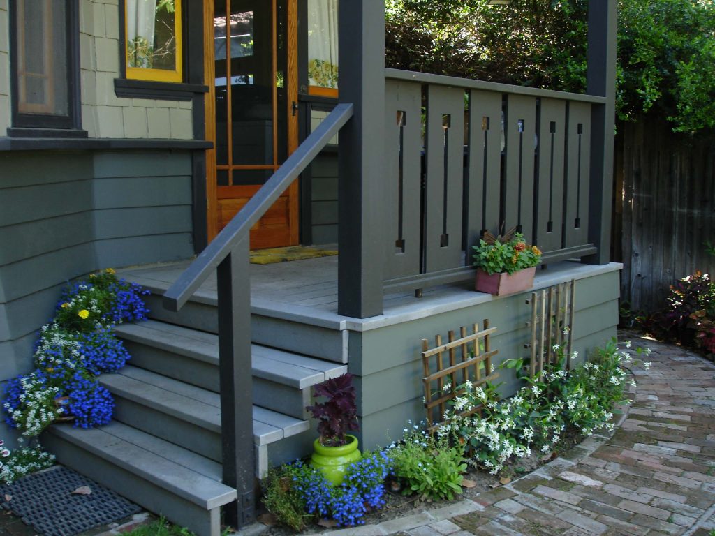 This is an example of a mid-sized craftsman brick front porch design in Los Angeles. by Prodigy Design | Outdoor Photos | Porch | Landscaping | Landscape Design | Outdoor Living Space | Porch Design Ideas | Outdoor Living Space Ideas | Backyard Design