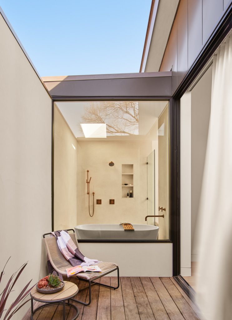 This is an example of a modern porch design in Austin. by Rivendale Homes Texas | Outdoor Photos | Porch | Landscaping | Landscape Design | Outdoor Living Space | Porch Design Ideas | Outdoor Living Space Ideas | Backyard Design