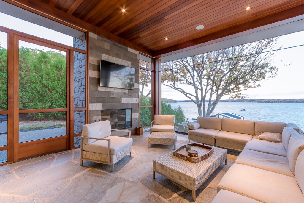 This is an example of a modern porch design in Chicago. by NEWLOOK Development | Outdoor Photos | Porch | Landscaping | Landscape Design | Outdoor Living Space | Porch Design Ideas | Outdoor Living Space Ideas | Backyard Design