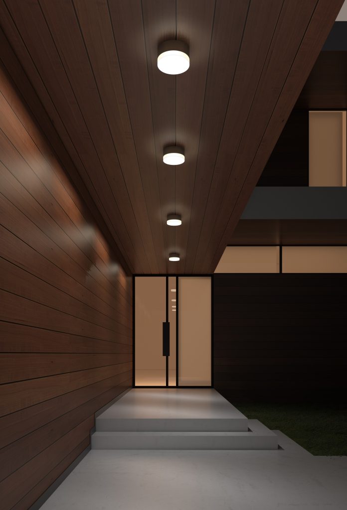 This is an example of a modern porch design in New York. by SONNEMAN – A Way of Light | Outdoor Photos | Porch | Landscaping | Landscape Design | Outdoor Living Space | Porch Design Ideas | Outdoor Living Space Ideas | Backyard Design