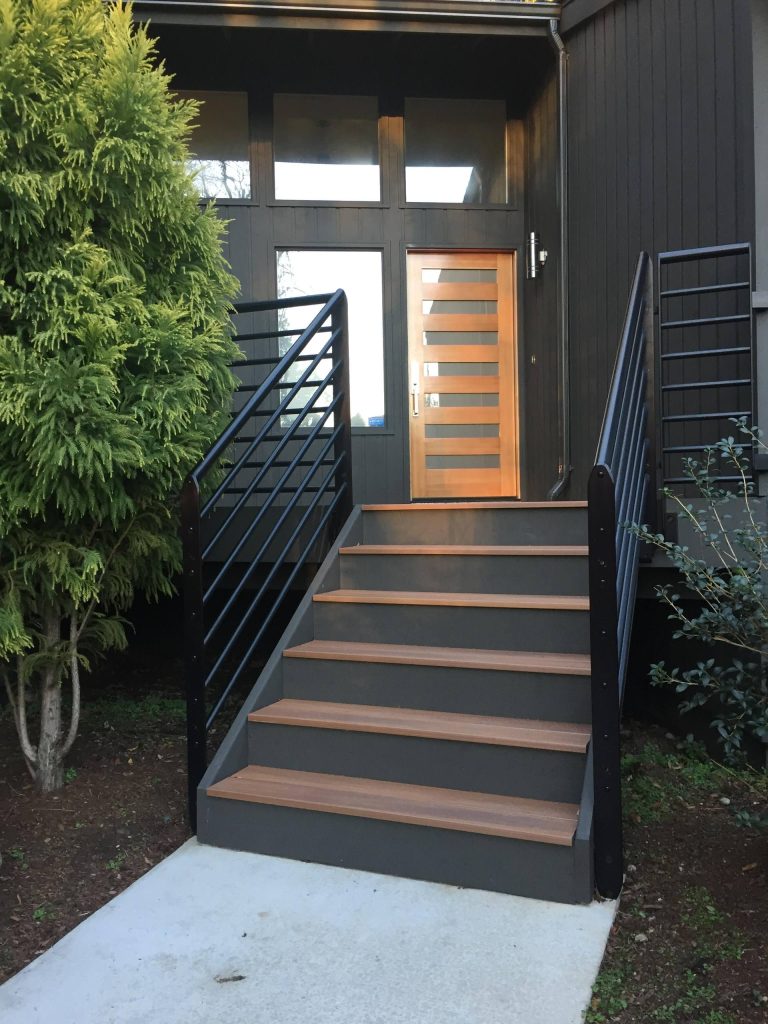 This is an example of a modern porch design in Seattle. by Green Oxen Design | Outdoor Photos | Porch | Landscaping | Landscape Design | Outdoor Living Space | Porch Design Ideas | Outdoor Living Space Ideas | Backyard Design