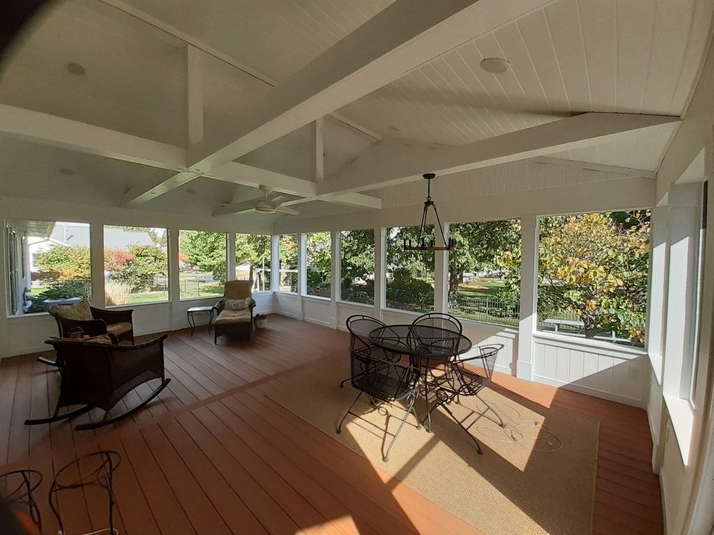 This is an example of a porch design in Bridgeport. by CONNECTICUT SCREEN WORKS INC | Outdoor Photos | Porch | Landscaping | Landscape Design | Outdoor Living Space | Porch Design Ideas | Outdoor Living Space Ideas | Backyard Design