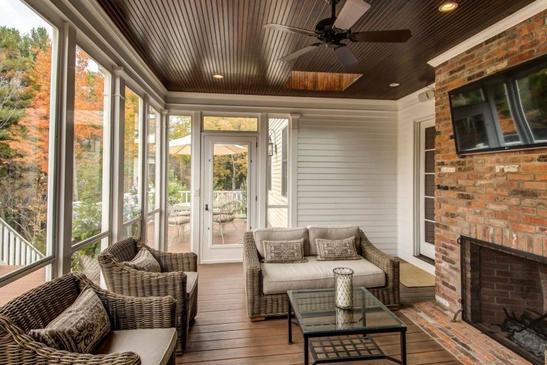 This is an example of a porch design in Cleveland. by Manorbrook Homes | Outdoor Photos | Porch | Landscaping | Landscape Design | Outdoor Living Space | Porch Design Ideas | Outdoor Living Space Ideas | Backyard Design