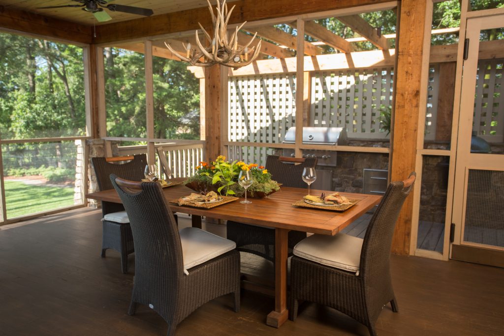 This is an example of a porch design in Jackson. by David Turner Companies | Outdoor Photos | Porch | Landscaping | Landscape Design | Outdoor Living Space | Porch Design Ideas | Outdoor Living Space Ideas | Backyard Design