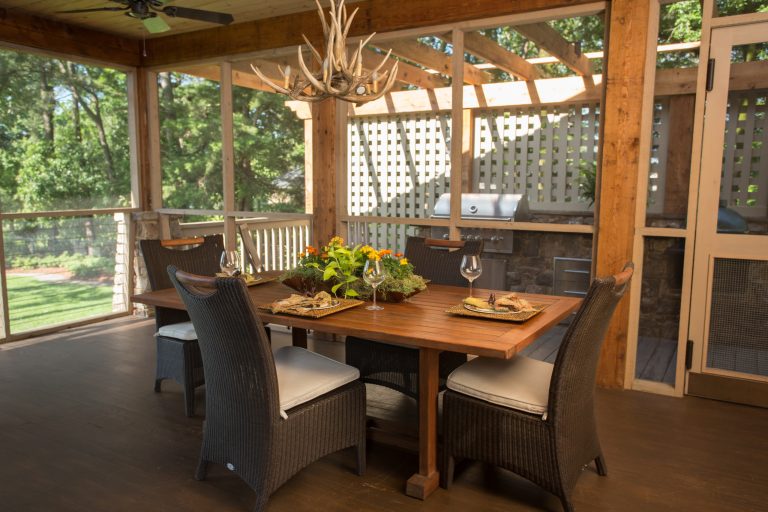 This is an example of a porch design in Jackson. by David Turner Companies | Outdoor Photos | Porch | Landscaping | Landscape Design | Outdoor Living Space | Porch Design Ideas | Outdoor Living Space Ideas | Backyard Design