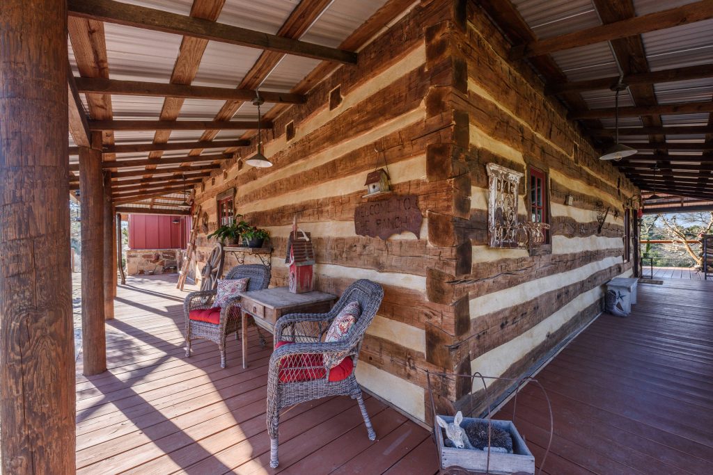 This is an example of a rustic porch design in Austin with decking and a roof extension. by Duffin Design Build | Outdoor Photos | Porch | Landscaping | Landscape Design | Outdoor Living Space | Porch Design Ideas | Outdoor Living Space Ideas | Backyard Design