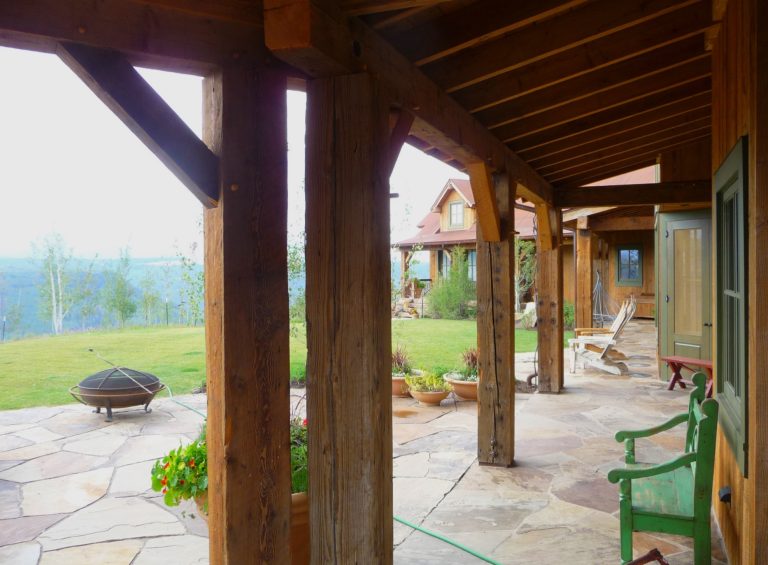 This is an example of a rustic porch design in Denver. by Bercovitz Design Architects - Telluride | Outdoor Photos | Porch | Landscaping | Landscape Design | Outdoor Living Space | Porch Design Ideas | Outdoor Living Space Ideas | Backyard Design