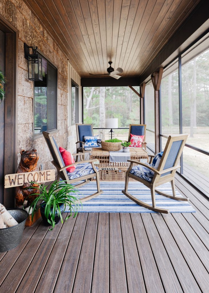 This is an example of a rustic porch design in Houston. by 306houseplans | Outdoor Photos | Porch | Landscaping | Landscape Design | Outdoor Living Space | Porch Design Ideas | Outdoor Living Space Ideas | Backyard Design